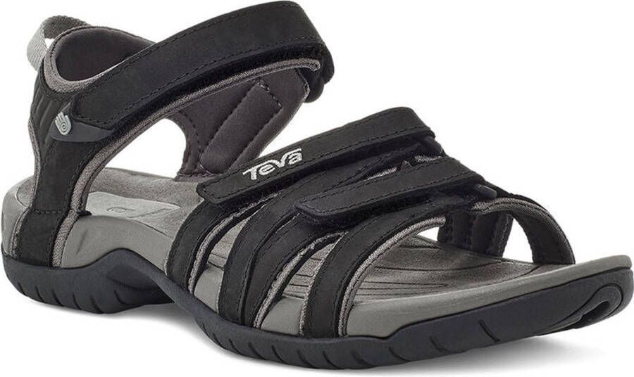 Teva TIRRA Leren Dames Sandalen Zwart Grijs