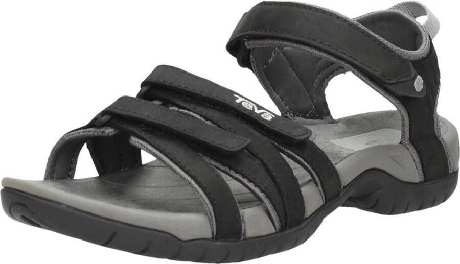 Teva TIRRA Leren Dames Sandalen Zwart Grijs