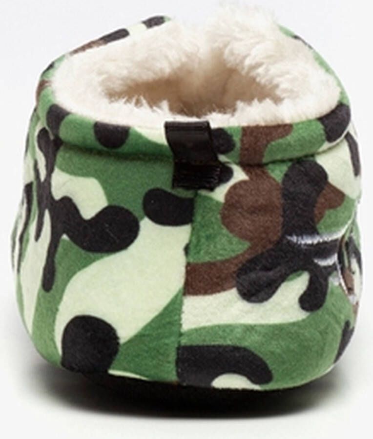 Thu!s kinder sloffen met camouflage print Groen Pantoffels