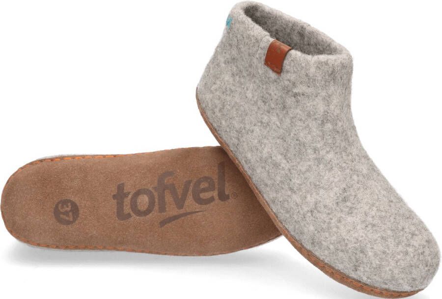 Tofvel Mula Wolvilt Sloffen Marbled Light Grey