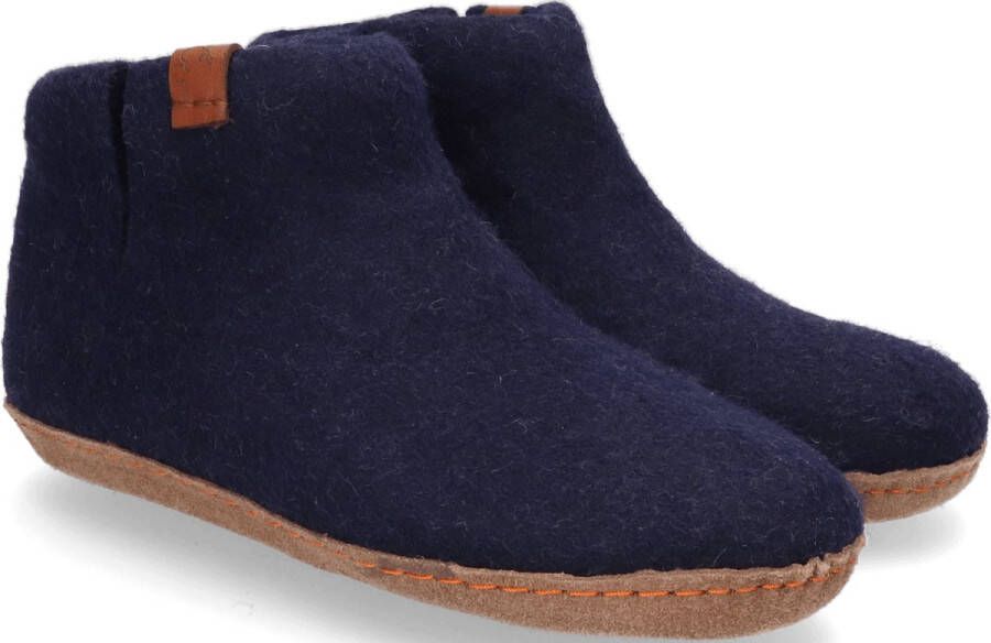 Tofvel Mula Wolvilt Sloffen Navy Blue