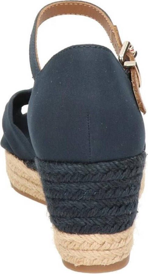 Tommy Hilfiger Basic Open Toe Mid Wedge Espadrilles Zomer Schoenen Dames Blauw