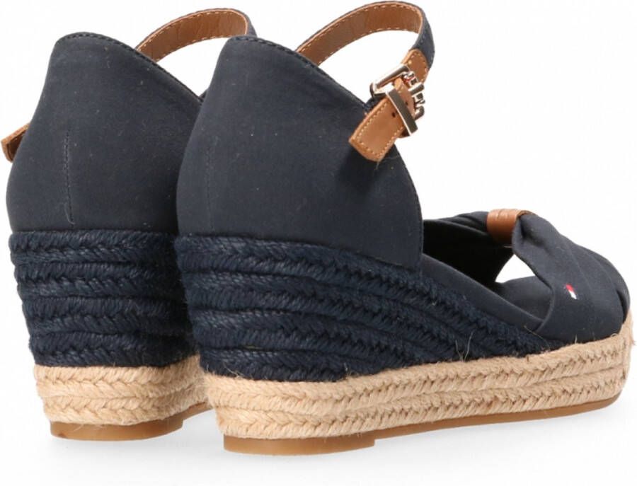 Tommy Hilfiger Basic Open Toe Mid Wedge Espadrilles Zomer Schoenen Dames Blauw