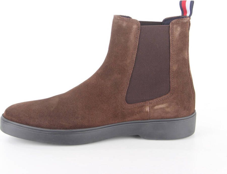 Tommy Hilfiger Chelsea Boots Bruin Suede 100 Leer Heren