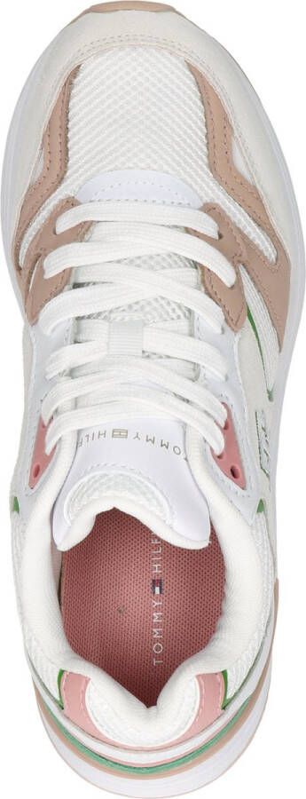 Tommy Hilfiger Modern Prep Runner Sneakers Suède Dames Wit