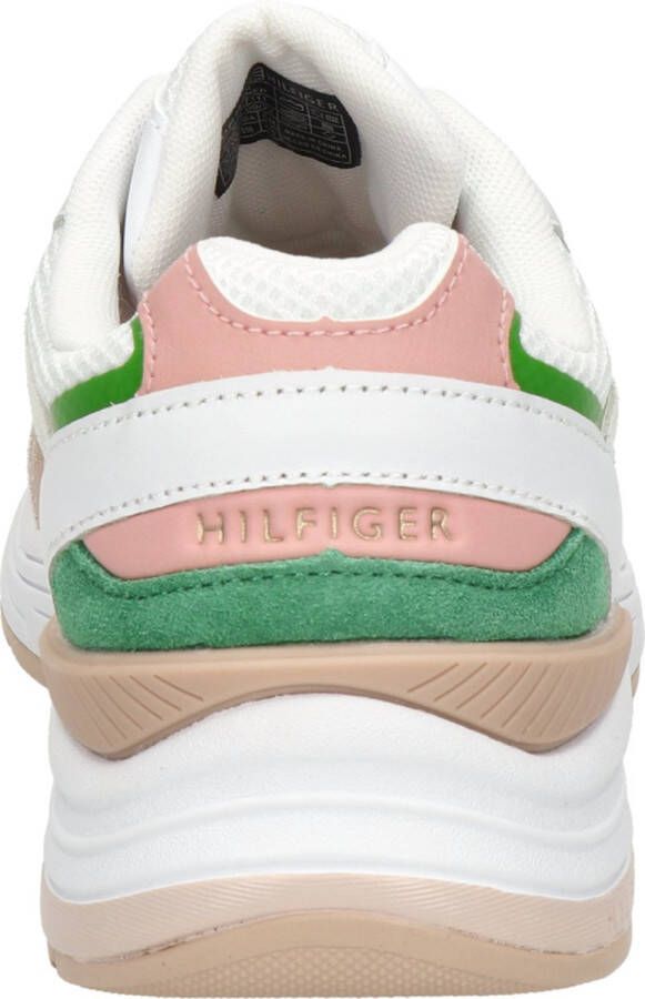 Tommy Hilfiger Modern Prep Runner Sneakers Suède Dames Wit