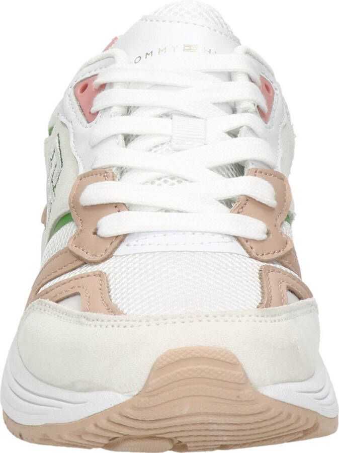 Tommy Hilfiger Modern Prep Runner Sneakers Suède Dames Wit