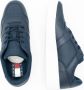 Tommy Hilfiger Retro Basket leren heren sneakers Blauw Uitneembare zool - Thumbnail 21