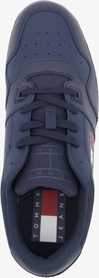 Tommy Hilfiger Retro Basket leren heren sneakers Blauw Uitneembare zool