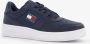 Tommy Hilfiger Retro Basket leren heren sneakers Blauw Uitneembare zool - Thumbnail 11