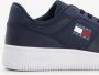 Tommy Hilfiger Retro Basket leren heren sneakers Blauw Uitneembare zool - Thumbnail 13