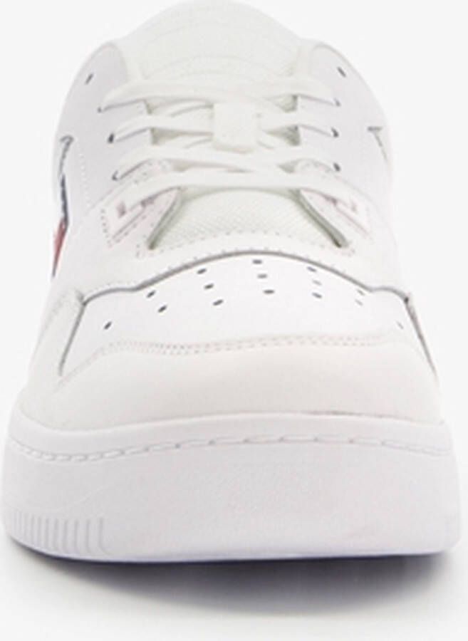 Tommy Hilfiger Retro basket leren heren sneakers Wit Uitneembare zool