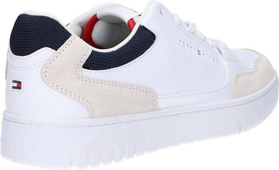 Tommy Hilfiger Sneakers TH BASKET CORE LTH MIX ESS met contrastafwerkingen vrijetijdsschoen halfhoge schoen veterschoen - Foto 7