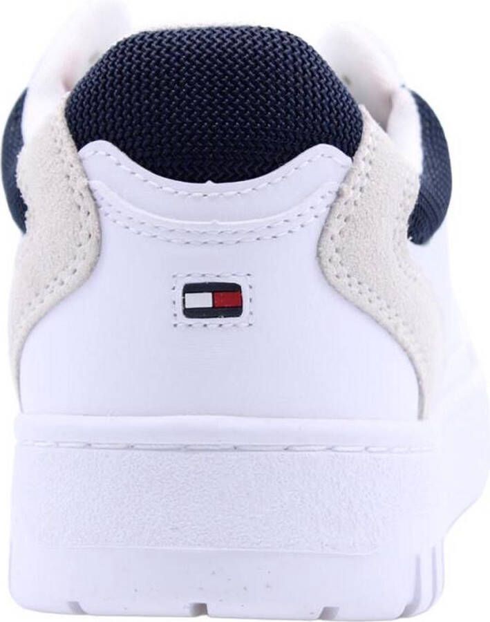 Tommy Hilfiger Sneakers TH BASKET CORE LTH MIX ESS met contrastafwerkingen vrijetijdsschoen halfhoge schoen veterschoen - Foto 11