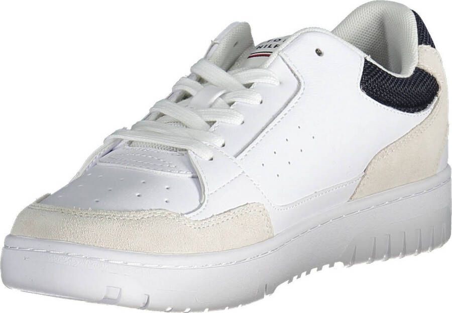 Tommy Hilfiger Sneakers TH BASKET CORE LTH MIX ESS met contrastafwerkingen vrijetijdsschoen halfhoge schoen veterschoen - Foto 12