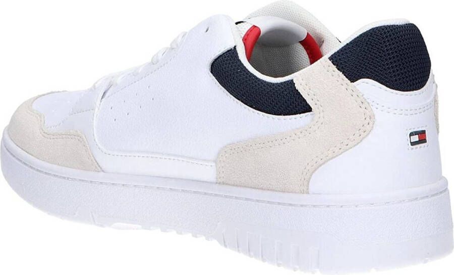 Tommy Hilfiger Sneakers TH BASKET CORE LTH MIX ESS met contrastafwerkingen vrijetijdsschoen halfhoge schoen veterschoen - Foto 13