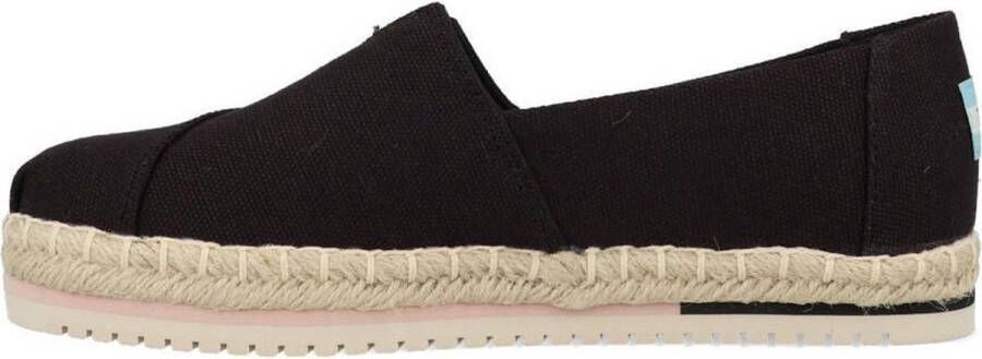 TOMS Alpargata Platform Rope Espadrilles Dames Zwart