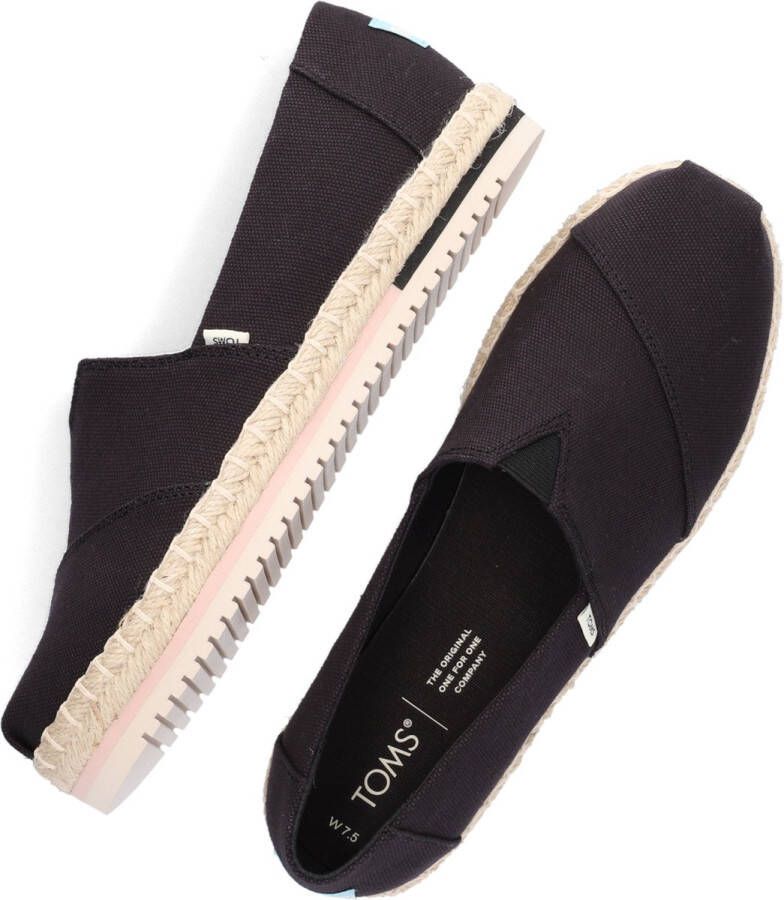 TOMS Alpargata Platform Rope Espadrilles Dames Zwart