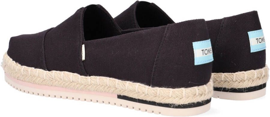 TOMS Alpargata Platform Rope Espadrilles Dames Zwart