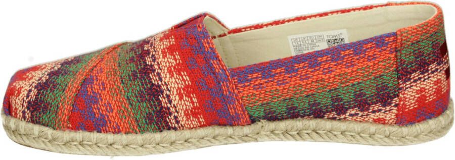 TOMS Alpargata Rope dames espadrille Rood multi