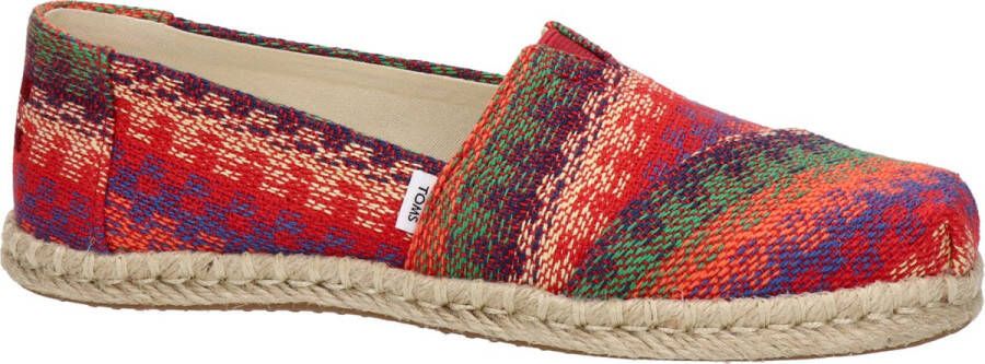 TOMS Alpargata Rope dames espadrille Rood multi