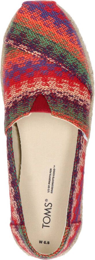 TOMS Alpargata Rope dames espadrille Rood multi