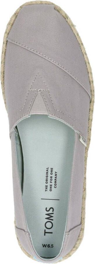 TOMS Alpargata Rope Plant Dye Dames Espadrille Grey