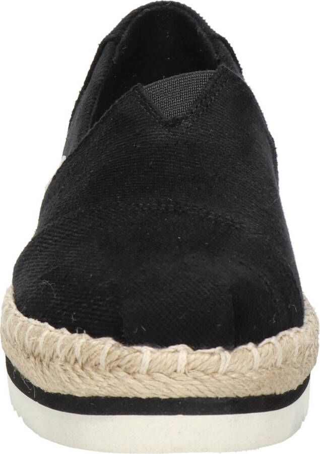 TOMS Alpargate Platform Rope dames espadrille Zwart