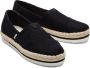 TOMS Alpargate Platform Rope dames espadrille Zwart - Thumbnail 4