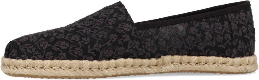 TOMS Dames Alpargata Rope Loafers Zwart