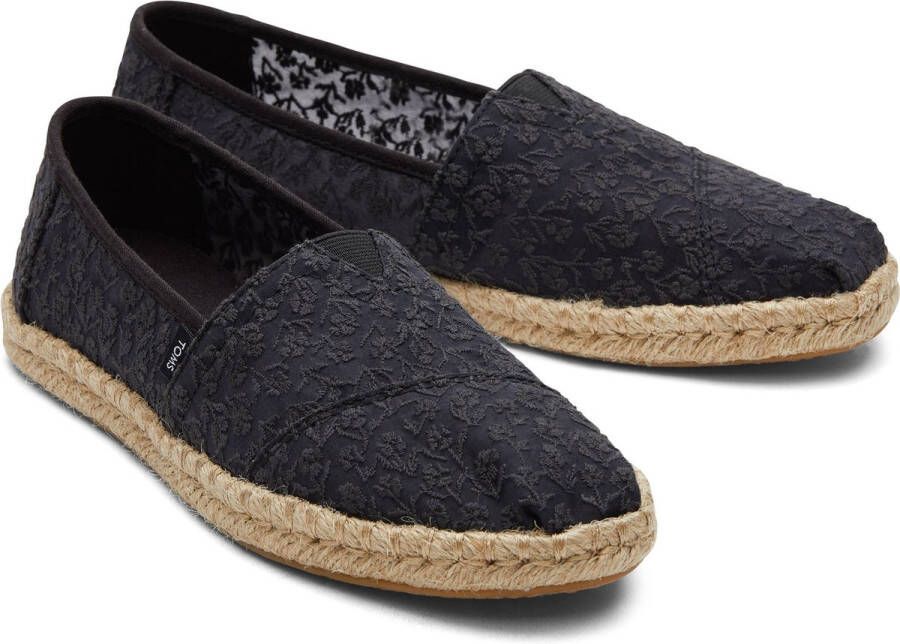 TOMS Dames Alpargata Rope Loafers Zwart