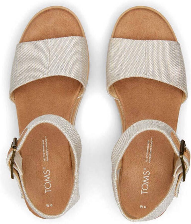 TOMS Diana Sandalen Met Sleehak Dames Beige