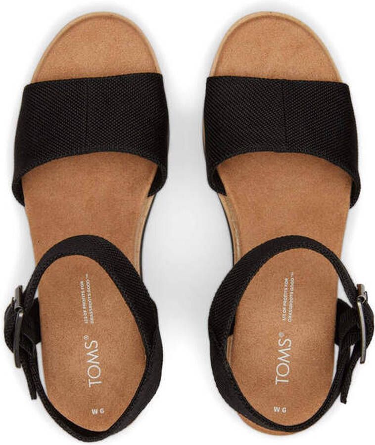 TOMS Diana Sandalen Met Sleehak Dames Zwart