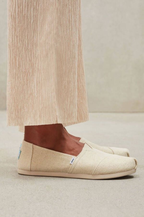 TOMS Espadrilles Dames Instappers Damesschoenen Canvas Alpargata met Beige combi