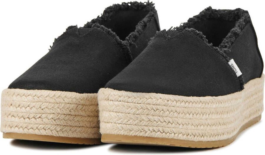 TOMS Espadrilles Dames Instappers Damesschoenen Canvas Valencia Zwart