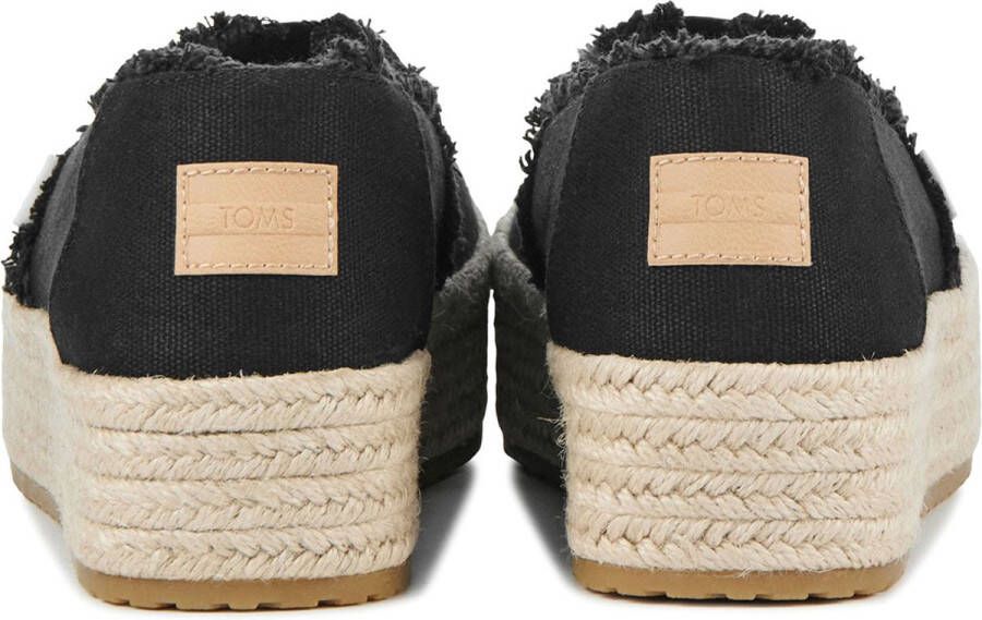 TOMS Espadrilles Dames Instappers Damesschoenen Canvas Valencia Zwart