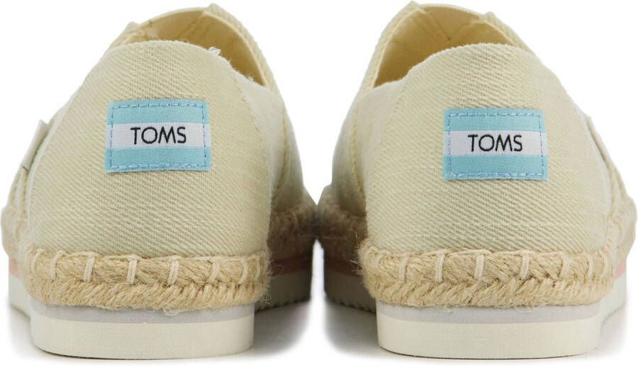 TOMS Espadrilles Female Instappers Damesschoenen Canvas Alpargata Platfrm Gebroken wit