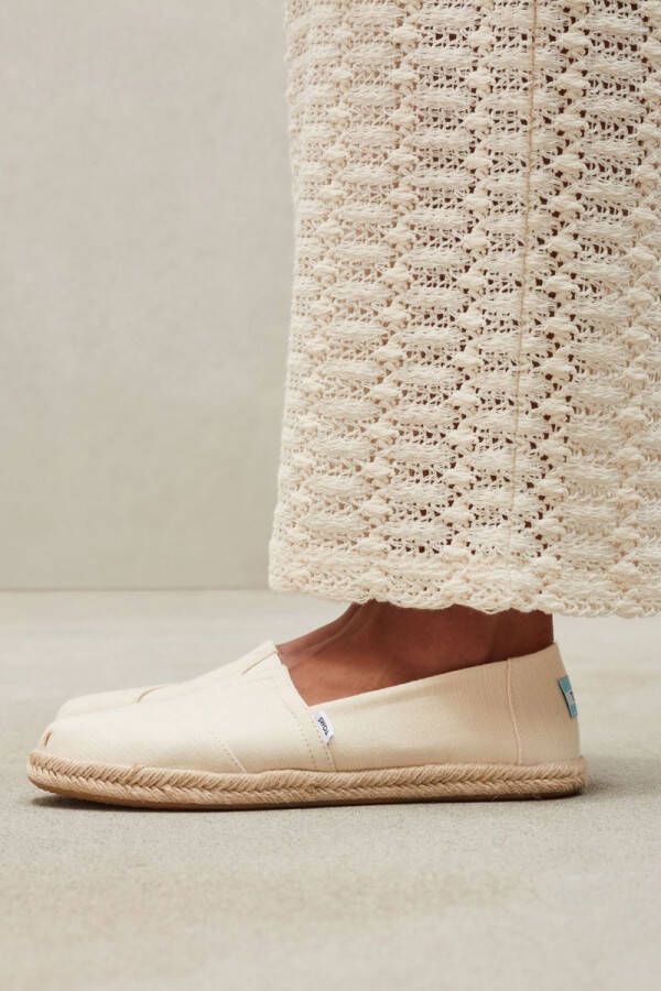 TOMS Espadrilles Female Instappers Damesschoenen Canvas Alpargata Rope Gebroken wit