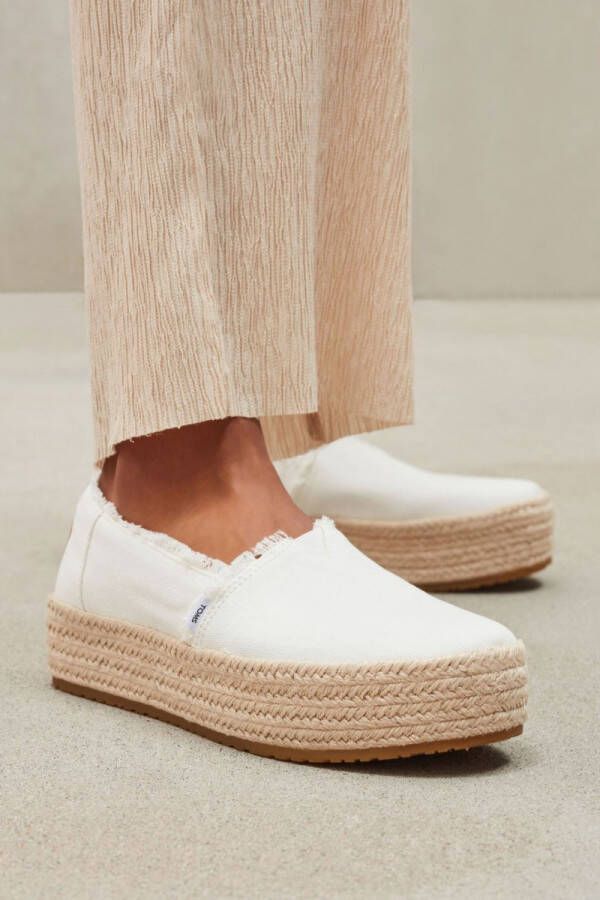 TOMS Espadrilles Female Instappers Damesschoenen Canvas Valencia Wit