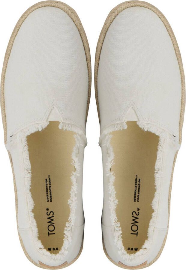 TOMS Espadrilles Female Instappers Damesschoenen Canvas Valencia Wit