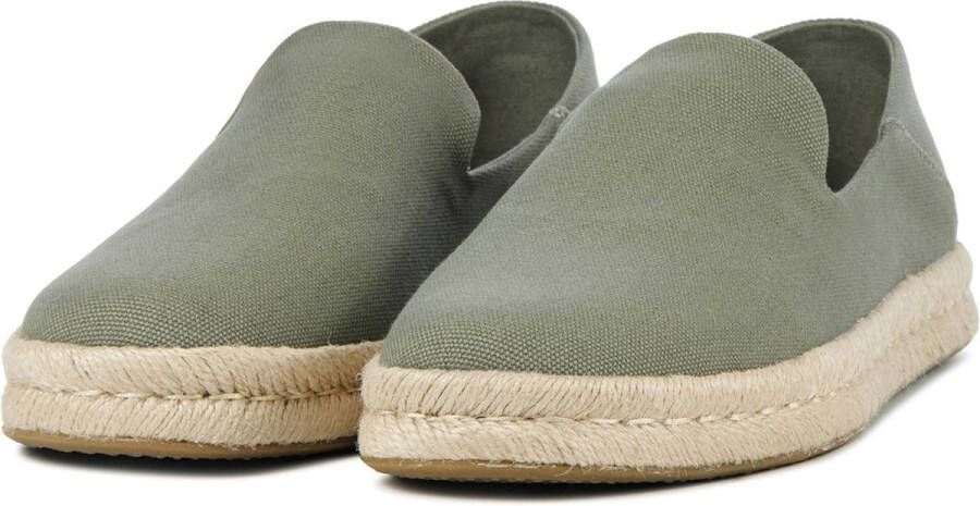 TOMS Espadrilles Heren Instappers Herenschoenen Canvas Santiago Groen