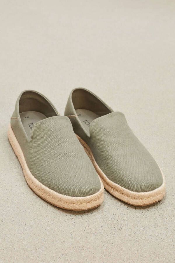 TOMS Espadrilles Heren Instappers Herenschoenen Canvas Santiago Groen