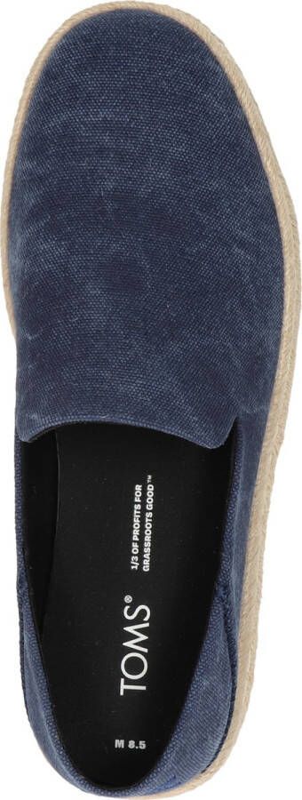 TOMS Santiago Recycled Cotton Canvas Blue Slip-on - Foto 10