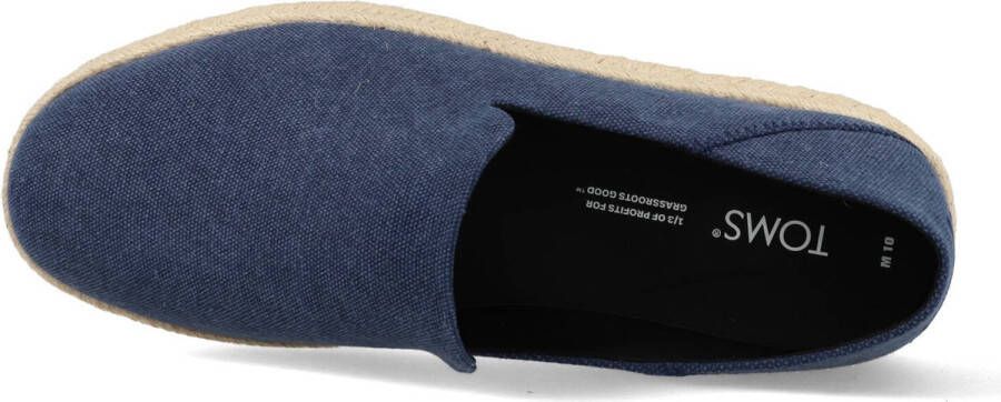 TOMS Santiago Recycled Cotton Canvas Blue Slip-on - Foto 13