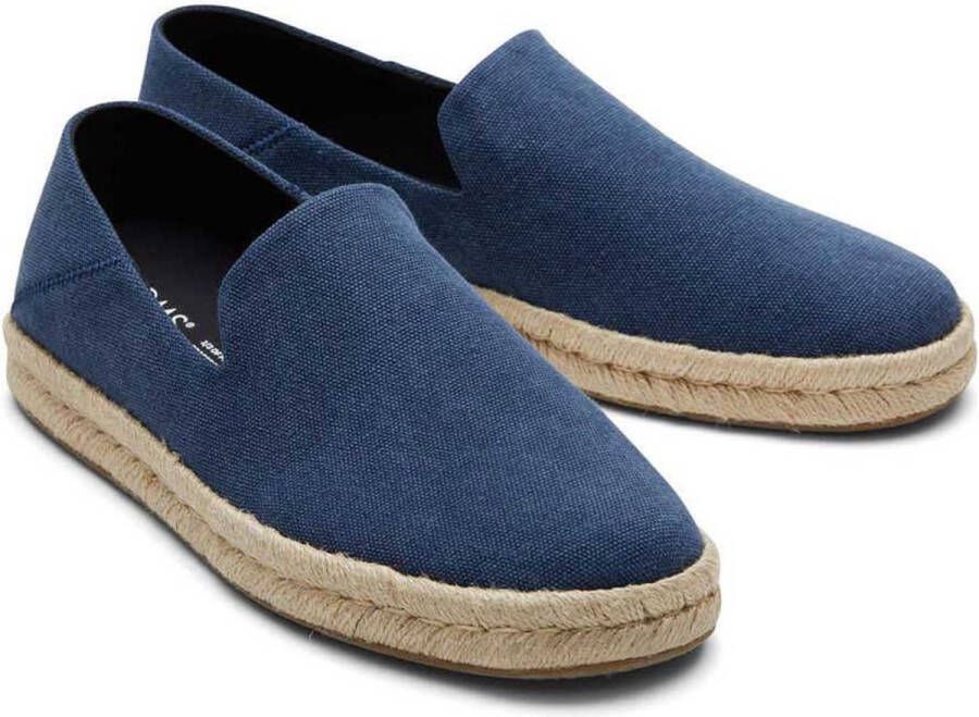 TOMS Santiago Recycled Cotton Canvas Blue Slip-on - Foto 7