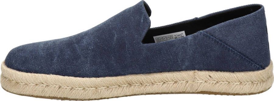 TOMS Santiago Recycled Cotton Canvas Blue Slip-on - Foto 8