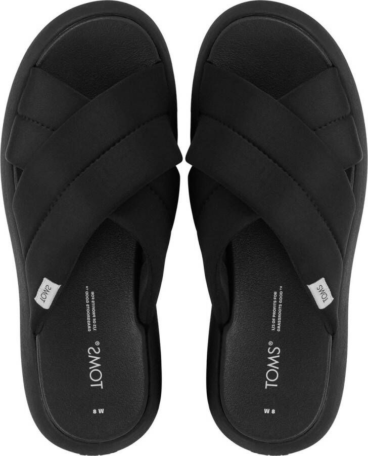 TOMS Slippers Slides Dames Mallow Crossover Zwart - Foto 5