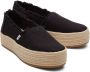 TOMS Valencia | Espadrilles met platea Zwart Canvas Espadrilles Dames - Thumbnail 12