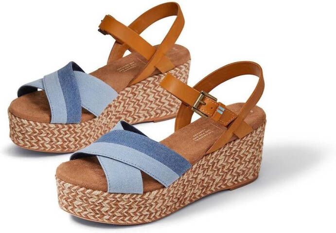 TOMS Willow Dames Wedge Navy