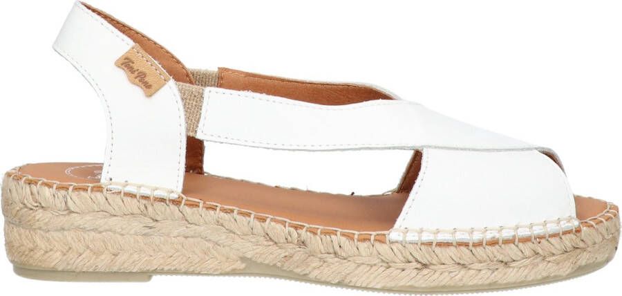 Toni Pons Elda-P Dames Espadrilles Blanc Wit Leer ELDAPblanc